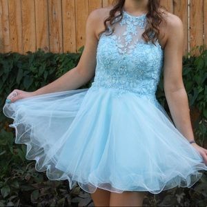 Powder Blue Homecoming Dress