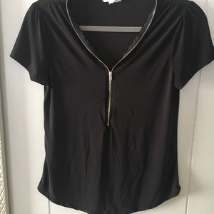 Black Zip Up Top