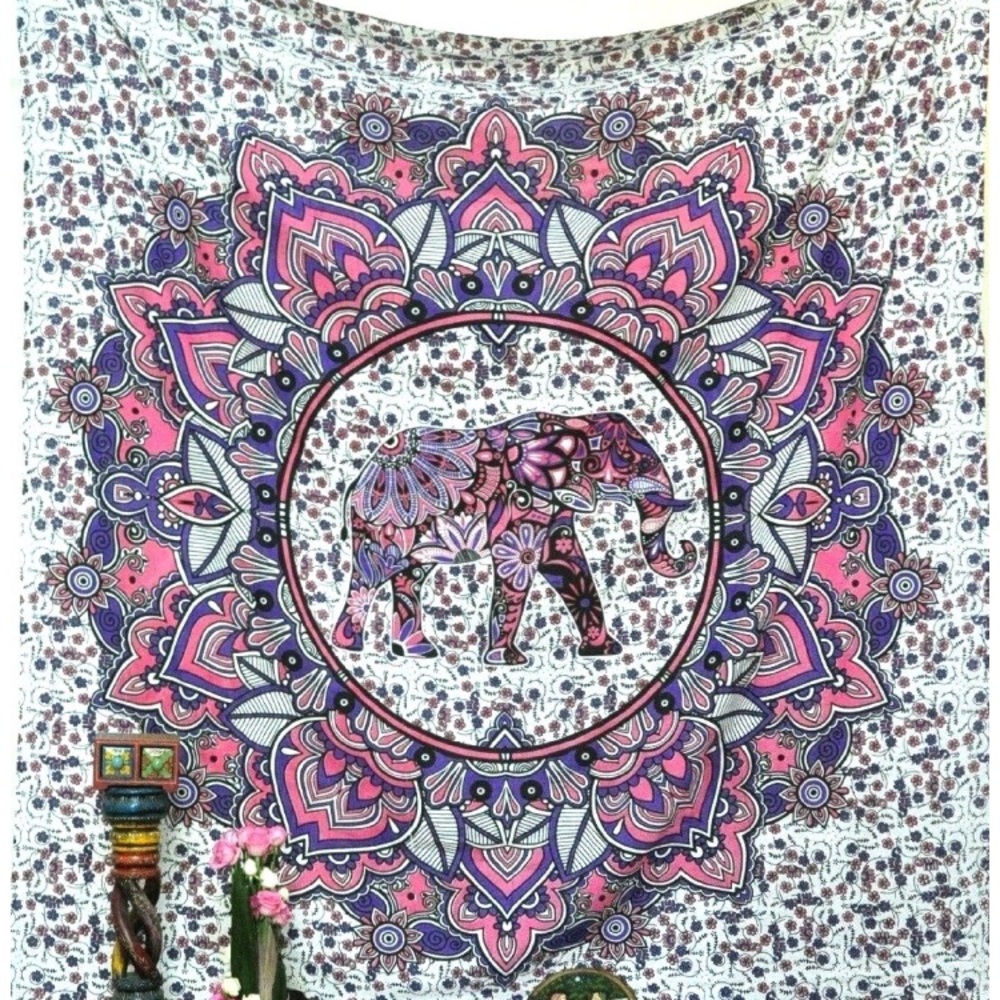 Boho elephant tapestry