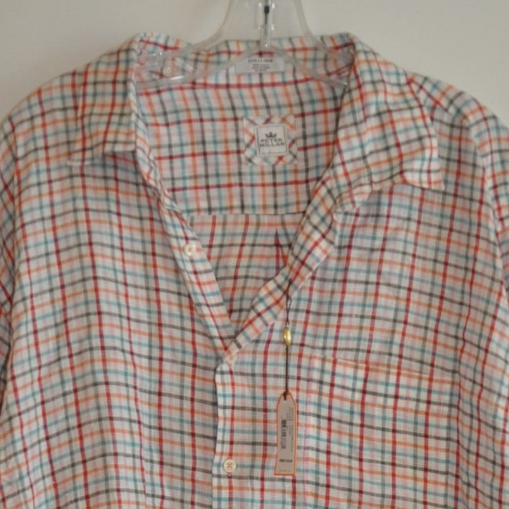 *NWT* Peter Millar Linen Button-Down