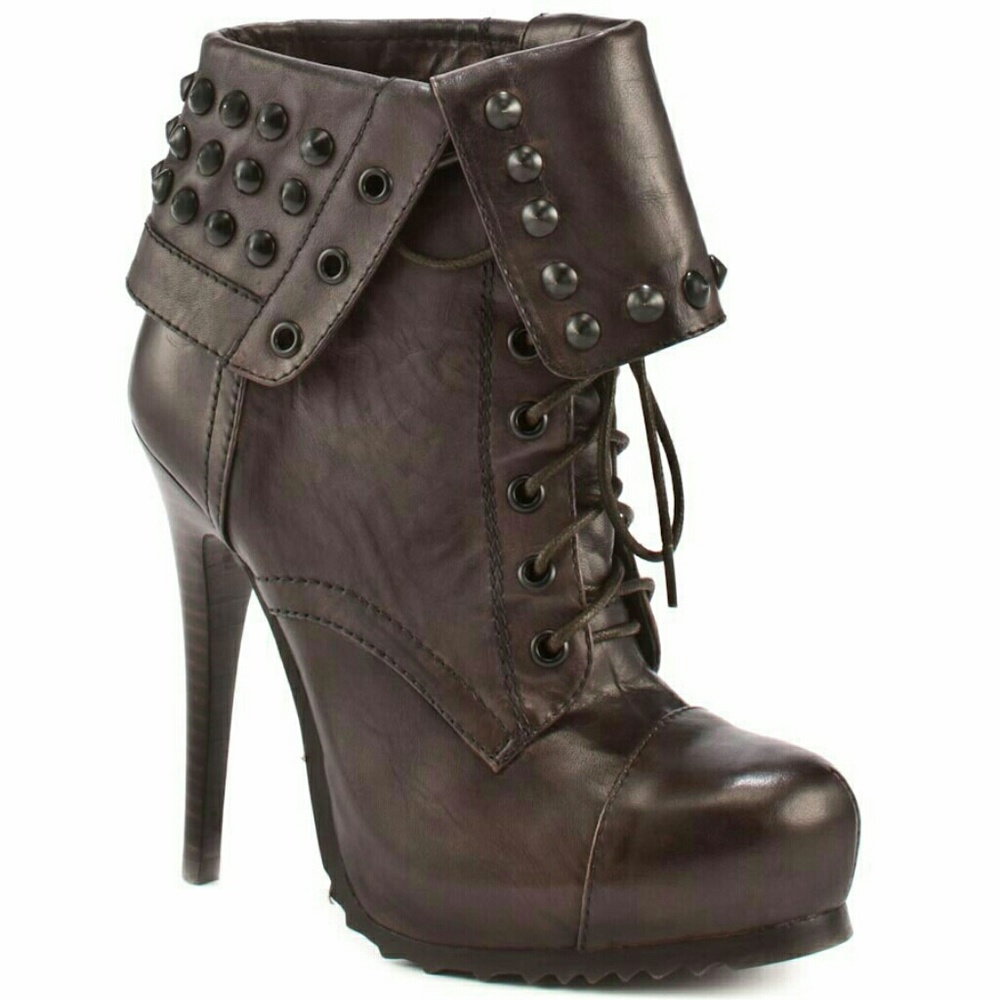 BRONX Studded High Heel Boots *Runs Small*