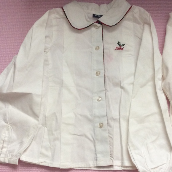 Chemise Fille IZOD 100% Coton Blanc – Taille M (7/8) – Occasion TB état