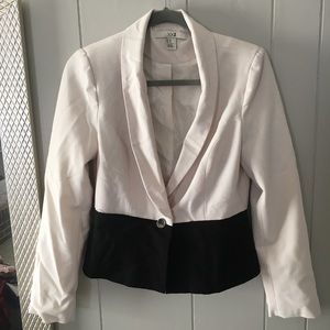 Gorgeous Black and White Color Block Jacket
