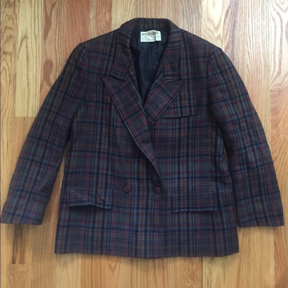 Jaeger London wool plaid