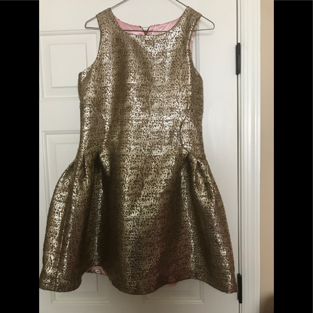 Gold shimmering dress