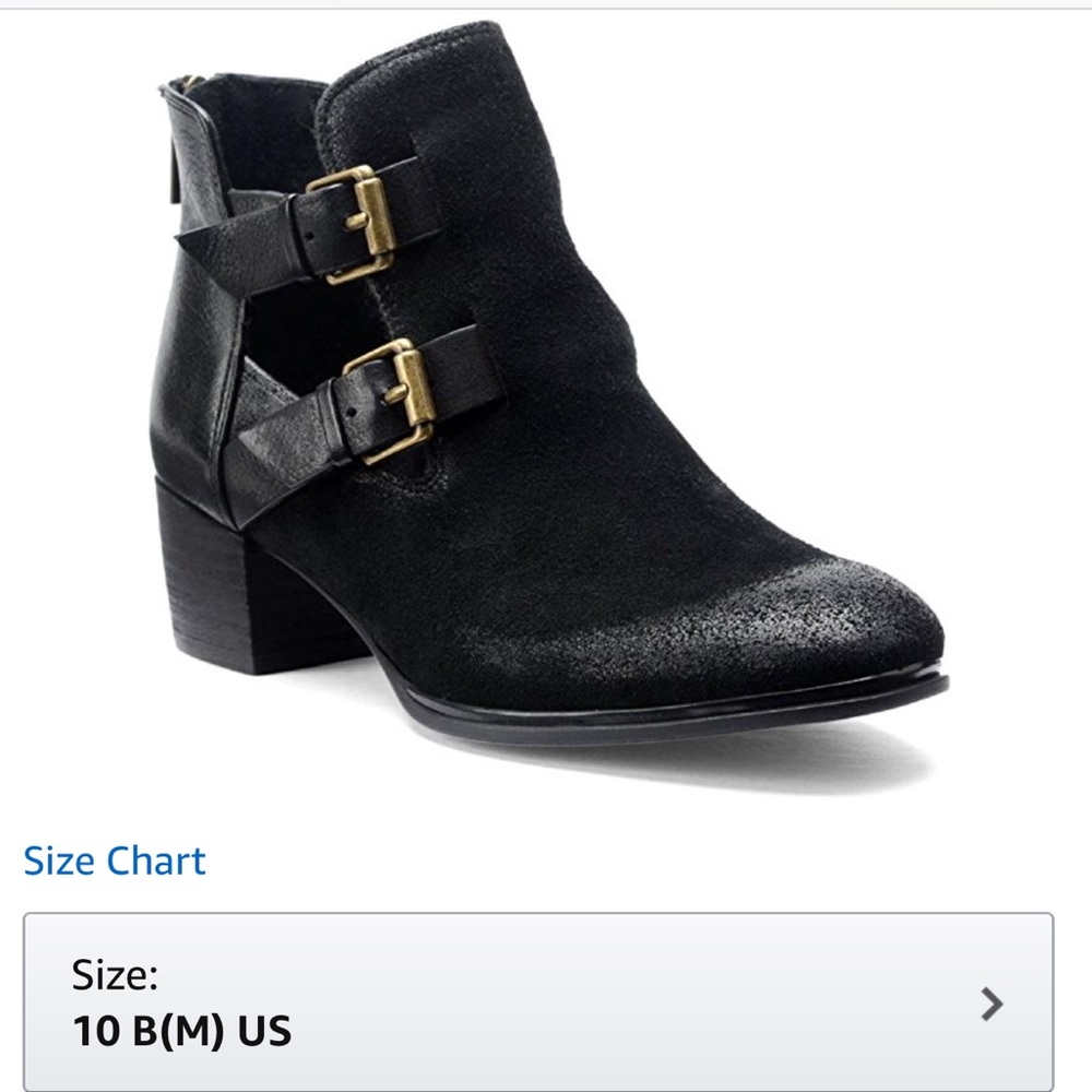 Women's Black Suede Booties