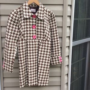 3 Sisters houndstooth coat
