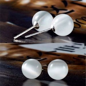 Moonstone Studs Earrings Moonstone Studs Earrings