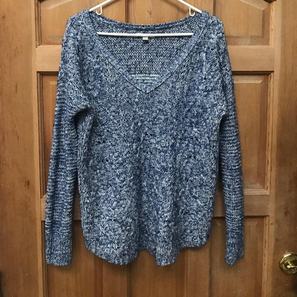 Blue knit sweater