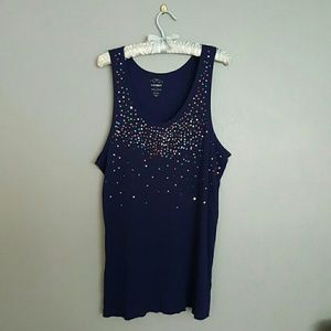 Old Navy blue sequined tank top