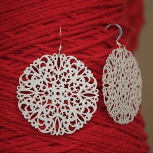 White Lace Filagree Earrings White Lace Filagree Earrings