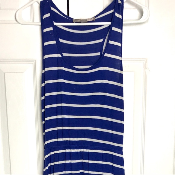 Blue stripe jersey Maxi dress - Picture 5 of 5