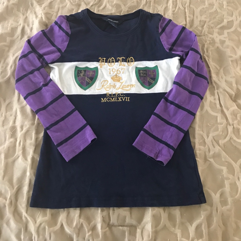 Girls Polo Ralph Lauren small long sleeve shirt
