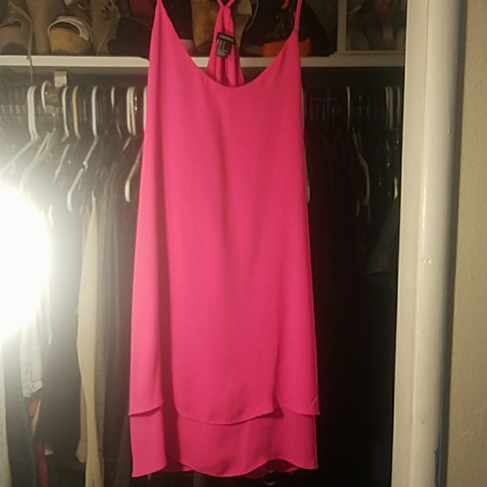 Hot pink spagetti strap dress