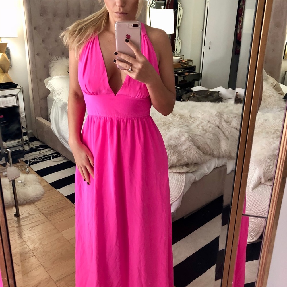 Yumi Kim maxi dress hot pink