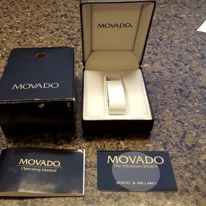 Movado Accessories | 499 Takes It 18k Gold Bezel Steel Watch | Poshmark