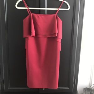 Burgundy Ruffled Dress