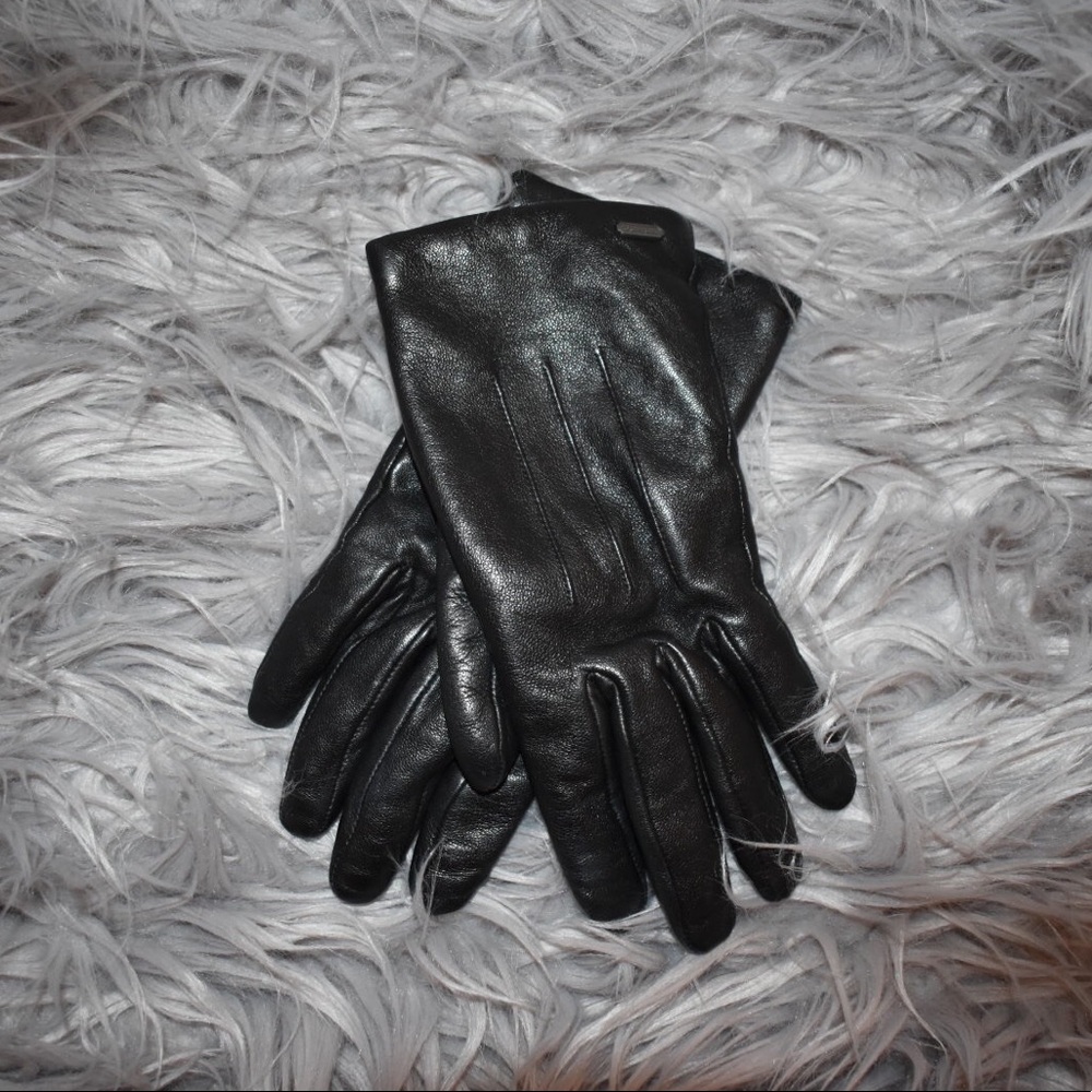Coach Leather Winter Gloves