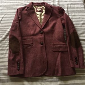 J. Crew Wool Blazer. Plum Heringbone. 4 J. Crew Wool Blazer. Plum Heringbone. 4