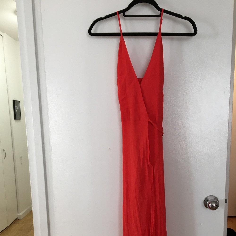 Yumi Kim red rush hour wrap maxi dress-never worn