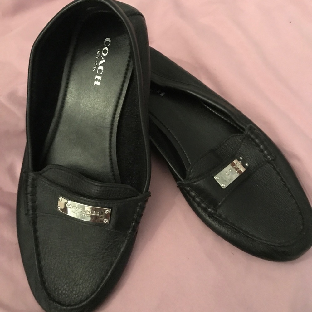 Coach black loafers