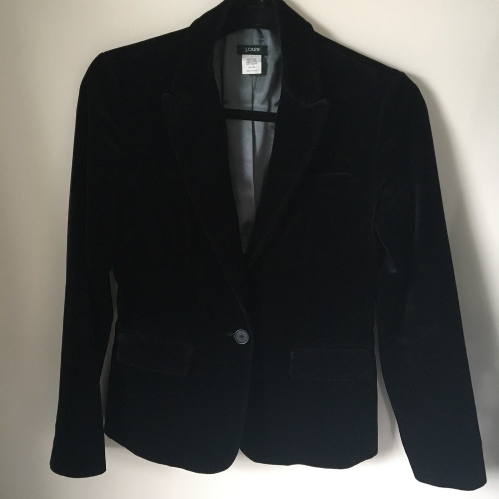 Beautiful black velvet J.Crew blazer jacket
