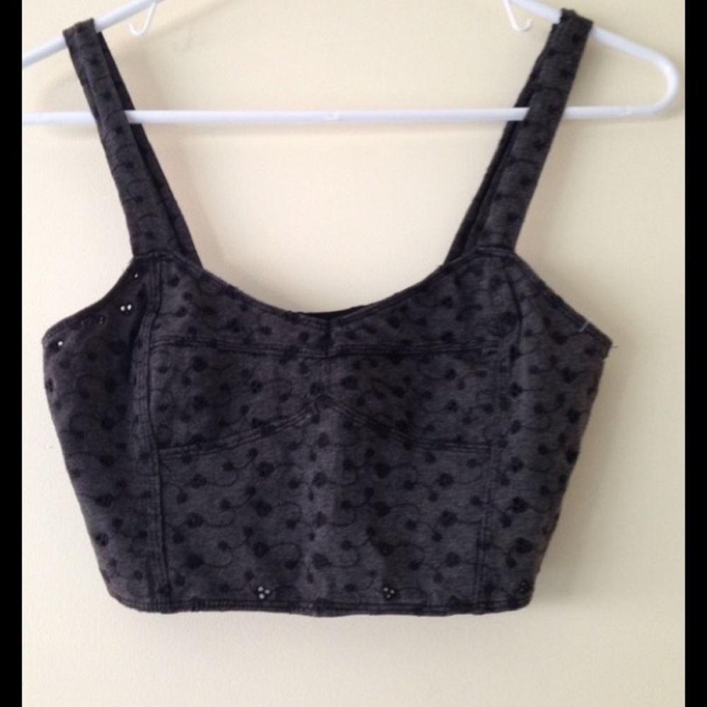 Roxy XSmall Grey/Black Floral Bralette