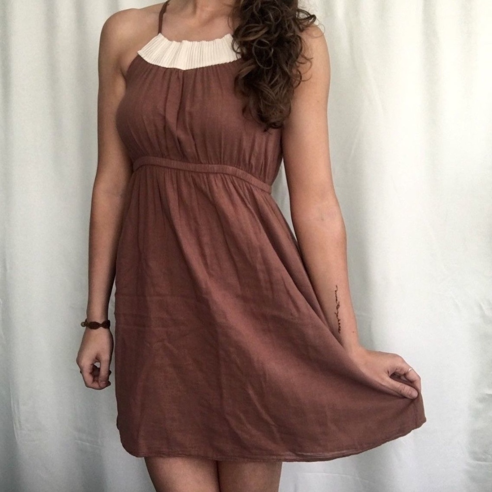 Anthropologie Boho Halter Flowy Dress Size Small - Picture 5 of 7