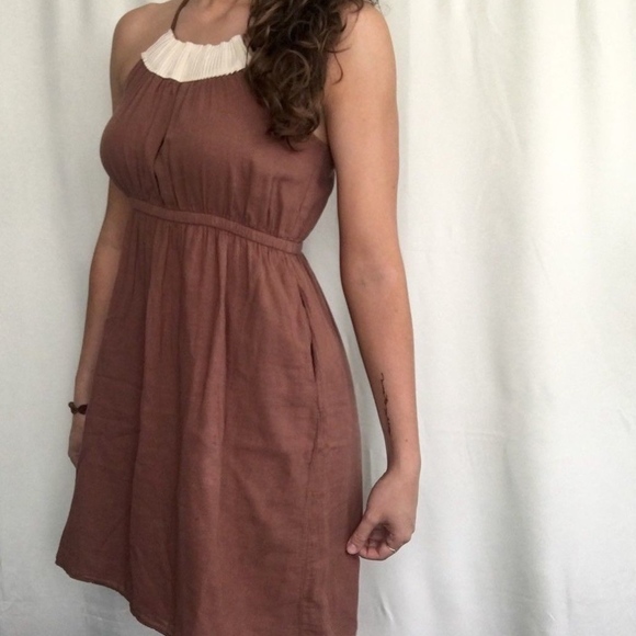 Anthropologie Boho Halter Flowy Dress Size Small - Picture 3 of 7