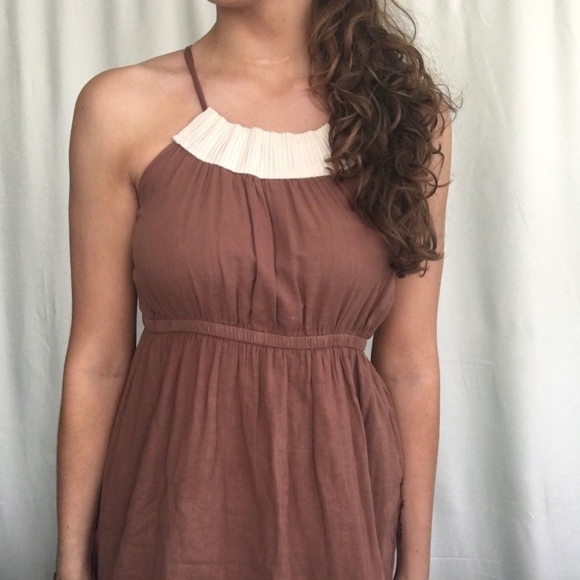 Anthropologie Boho Halter Flowy Dress Size Small - Picture 2 of 7