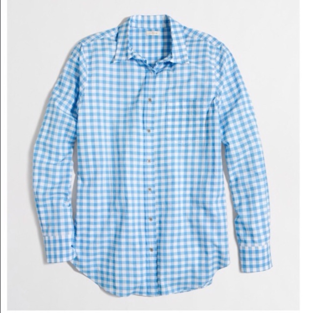 {J.Crew} Gingham Button-Down Shirt in Boy Fit