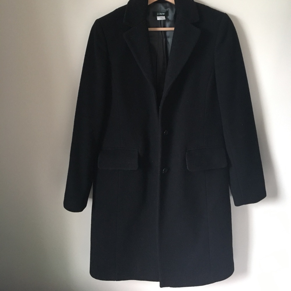 Black Wool & Cashmere J.Crew Coat