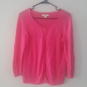 GH Bass & Co Hot Pink Cardigan