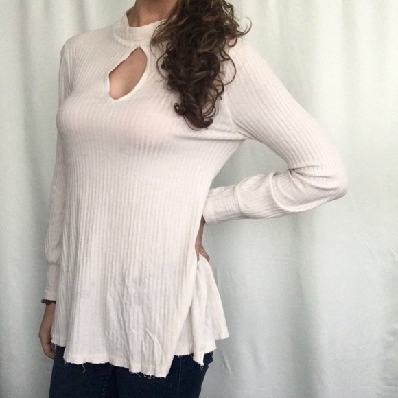 Free People White Keyhole Women's Too Size Xs - Picture 3 of 6