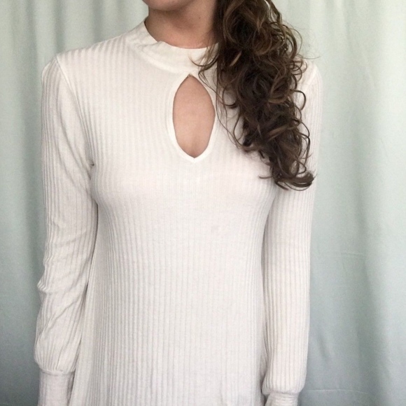 Free People White Keyhole Women's Too Size Xs - Picture 5 of 6