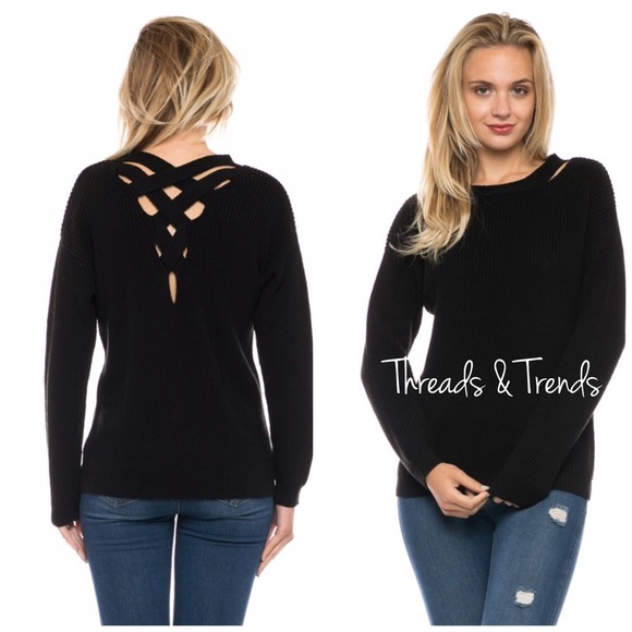 🆕🌸 Criss Cross Back Knit Sweater - Picture 2 of 4