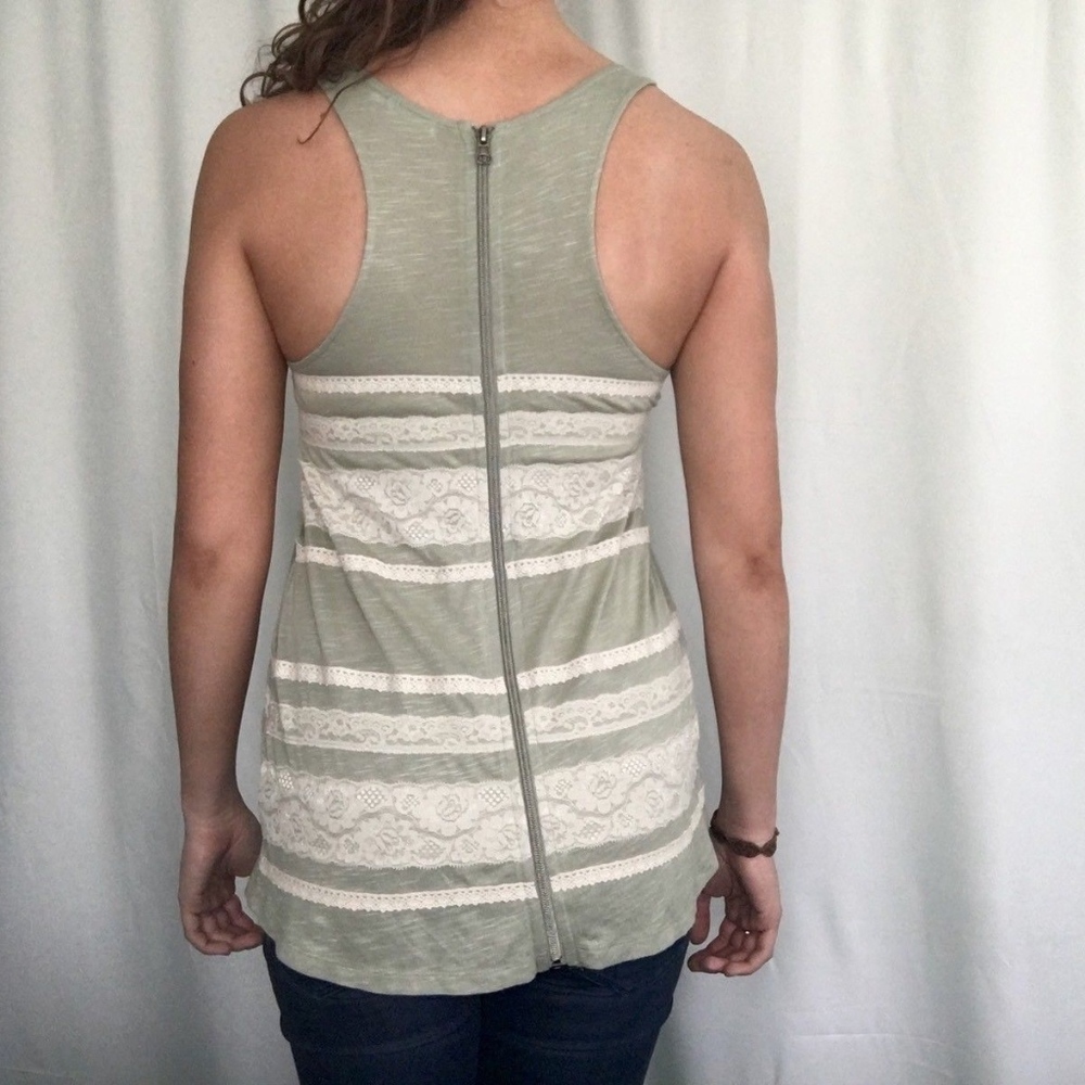 Urban Outfitters Boho Mint Lace Tank Top Size Xs - Picture 5 of 8