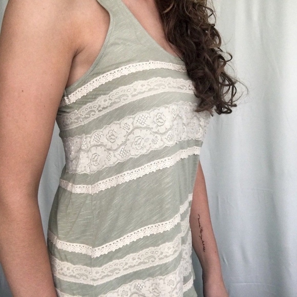 Urban Outfitters Boho Mint Lace Tank Top Size Xs - Picture 6 of 8