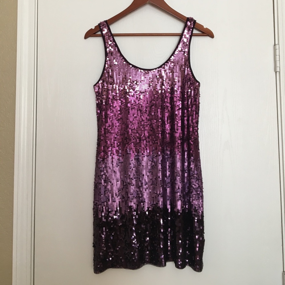 Purple sequin dress!
