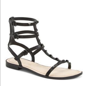 Rebecca minkoff black studded sandals