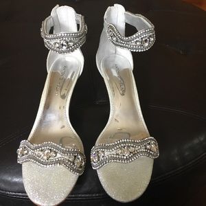 Silver and Rhinestone Sadina Shoe