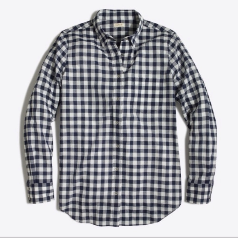 {J.Crew} Gingham Button-Down Shirt in Boy Fit