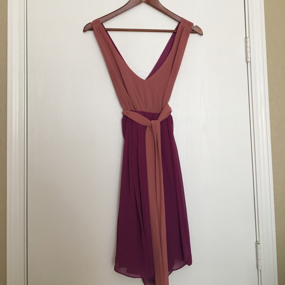 Pink/Purple wrap dress
