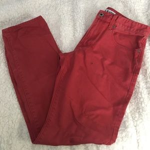 Express Bright Red Men's Skinny Jeans