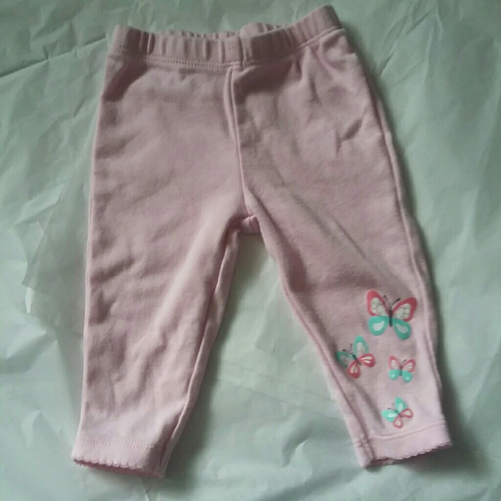 Carter's 6 mo baby girl leggings,  pink