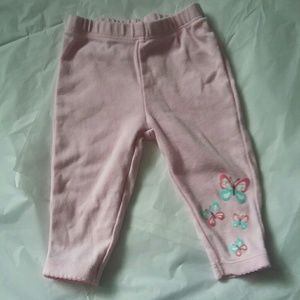 Carter's 6 mo baby girl leggings,  pink
