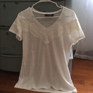 Ivory lace tee Ivory lace tee