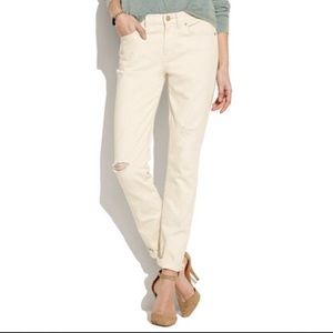 Madewell Boyfriend Slim in Ecru