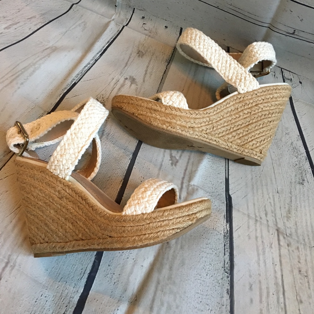 Steve Madden Cream Rope Wedge