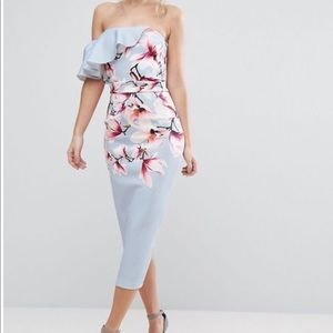 Beautiful asos vilolet off shoulder dress